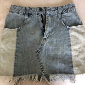 Free People denim skirt
